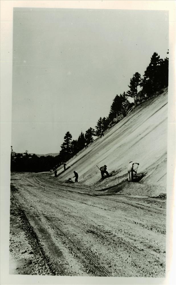 Anderson Bluffs in Crater Lake NP, circa 1938 F. G. Lange