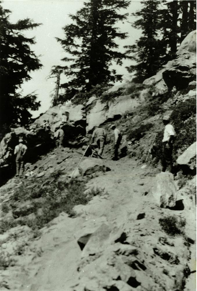 Building the Discovery Point Trail in Crater Lake NP, 1932