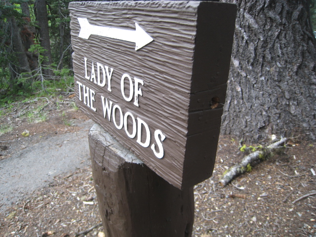 Lady of the Woods Trailhead Sign Jennifer Gifford Trails Supervisor 2015