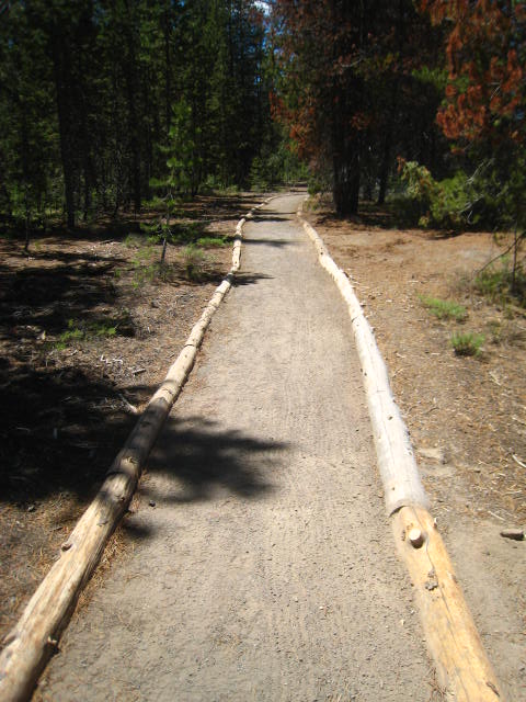 Pinnacles Trail Edging When New, Jennifer Gifford Trails Supervisor 2015