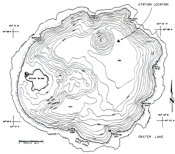 Crater Lake Depth Chart