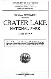 Crater Lake Information Brochure – 1917