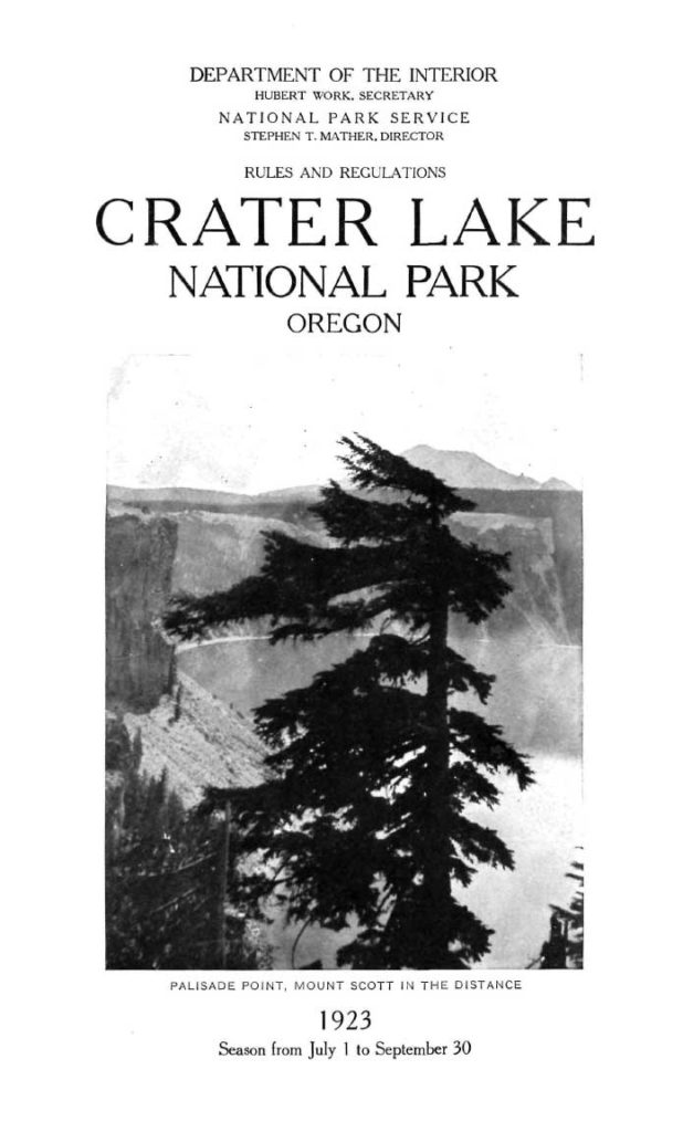 Crater Lake Information Brochure – 1923