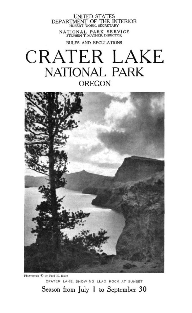 Crater Lake Information Brochure – 1926