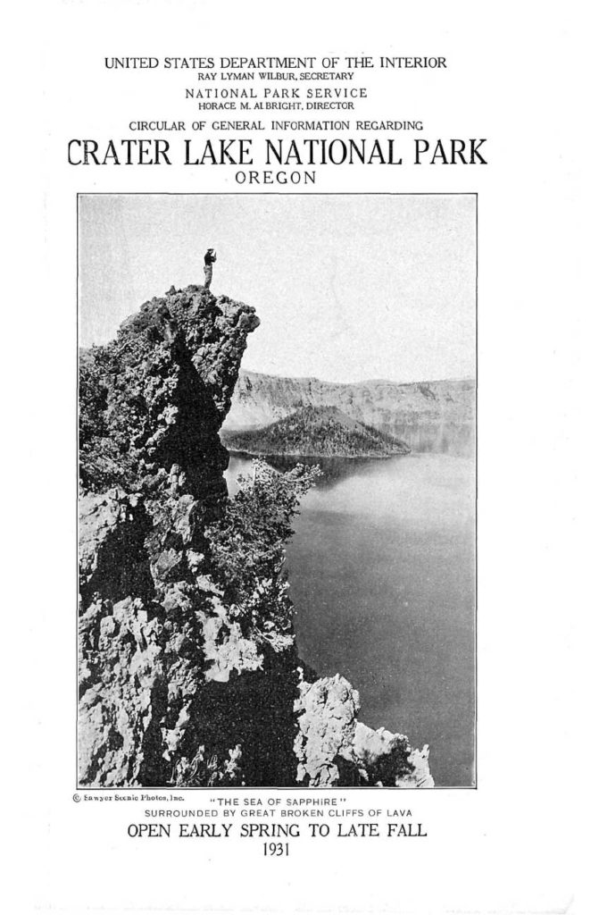Crater Lake Informational Brochure – 1931
