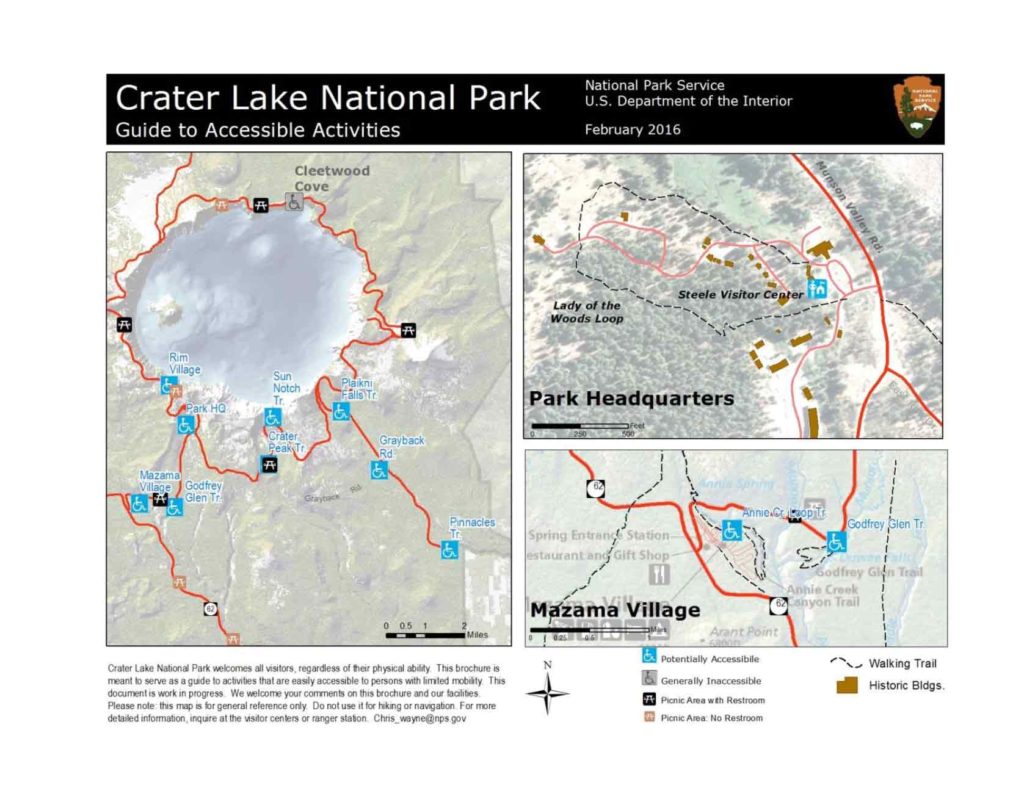 Crater Lake National Park Official Leaflets