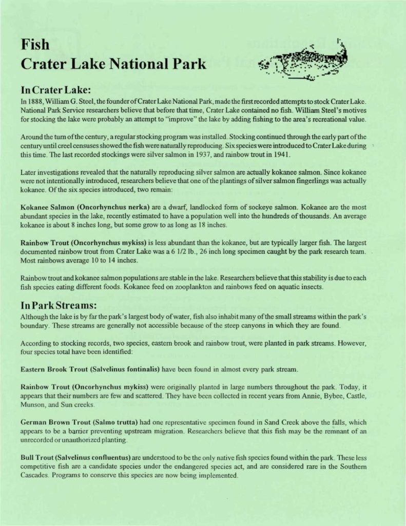 Leaflets – Fish Information and Rules