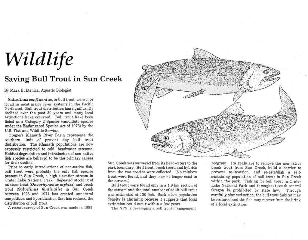 Leaflets – Saving Trout in Sun Creek leaflet post 1989