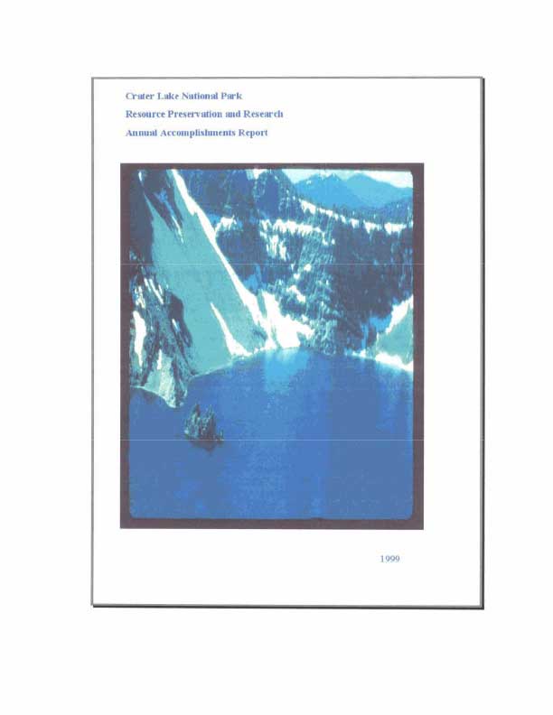 CL Resource Preservation and Research Annual Report – 1999