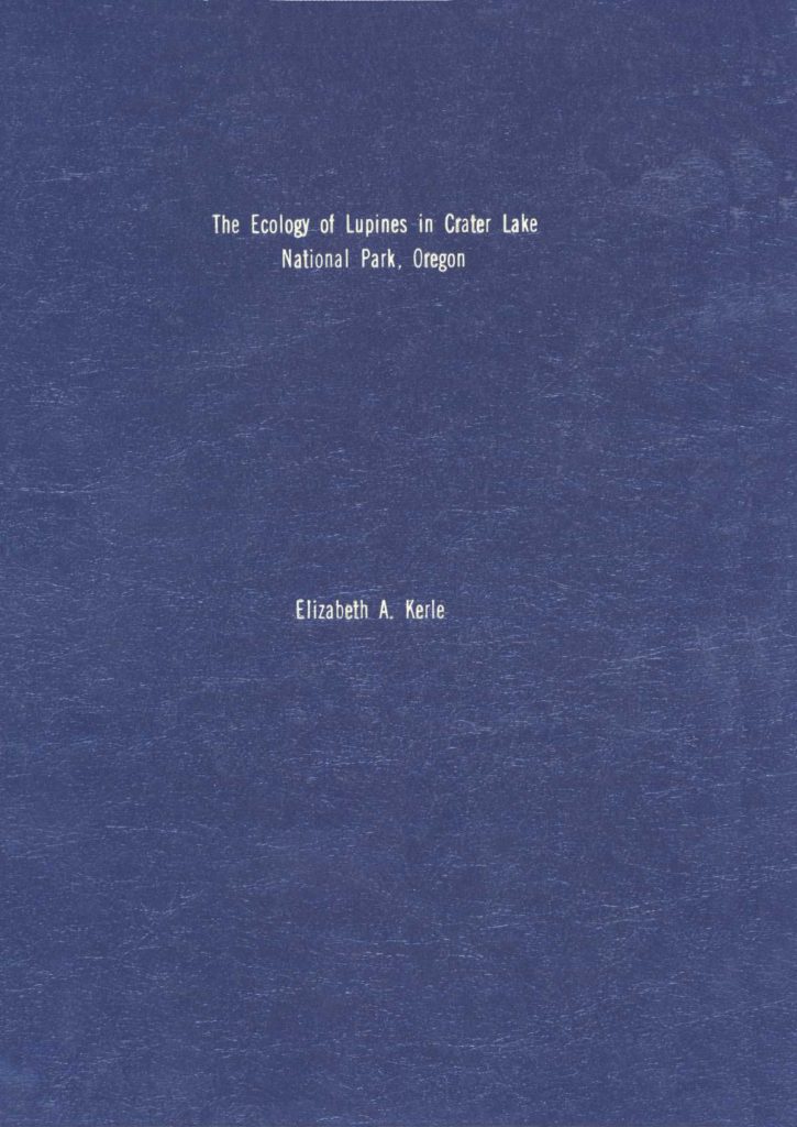 Ecology of Lupines 1985