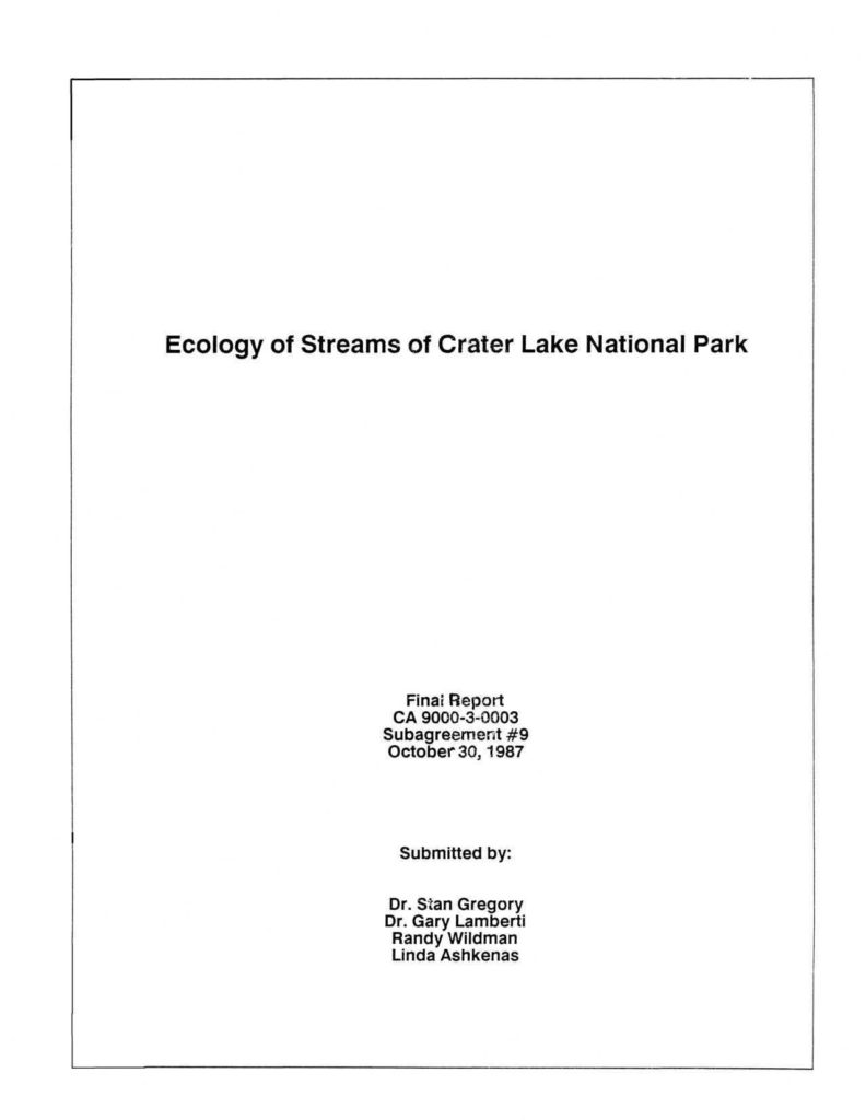 Ecology of Streams Gregory 1987