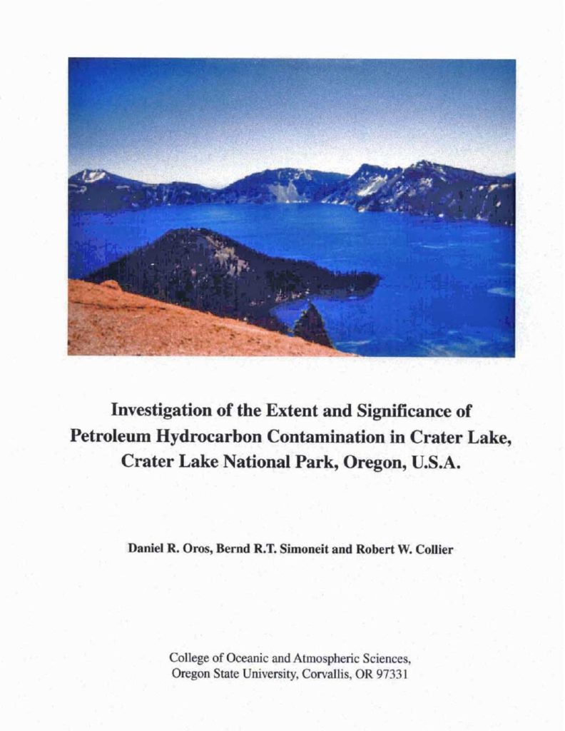 Investigation of Petroleum Hydrocarbon – Daniel Oros, 1998 