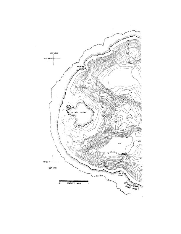 Bathymetry of Crater Lake 1962