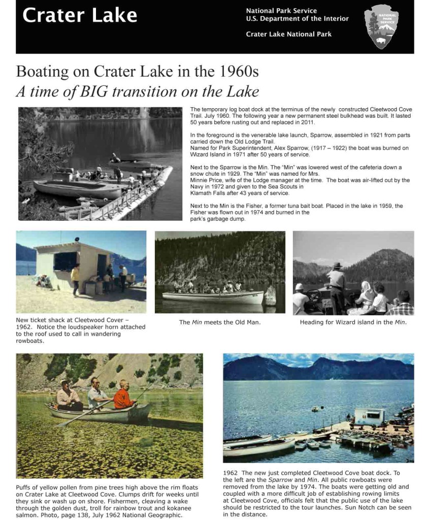 Larry Smith Posters – Boating on Crater Lake 1960s