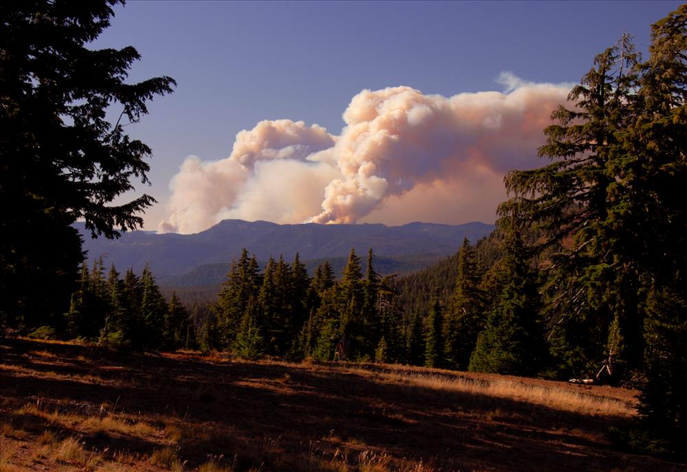 Wildfire at Crater Lake