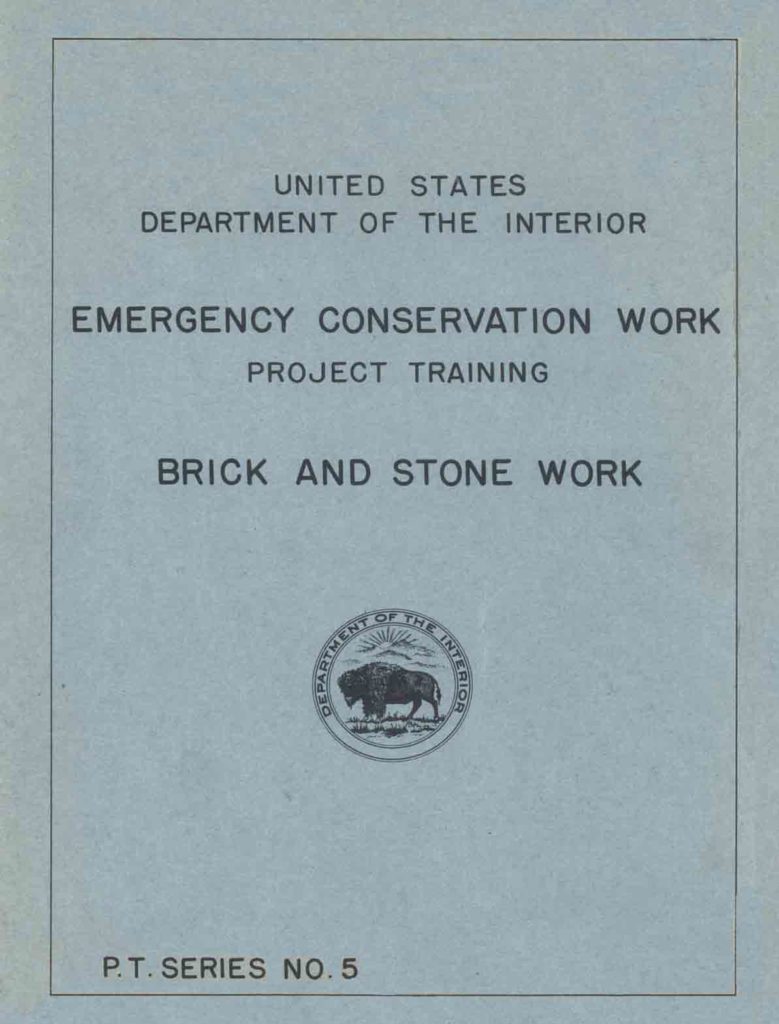 Brick and Stone Work Project Training 1937