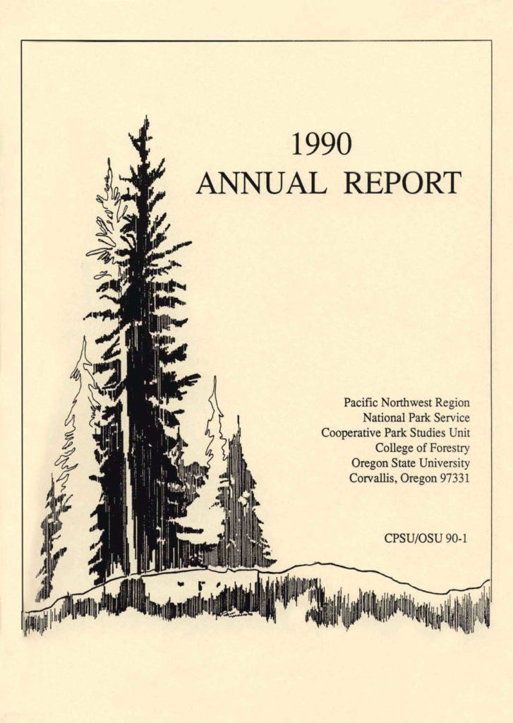 Cooperative Park Studies Unit Annual Report 1990
