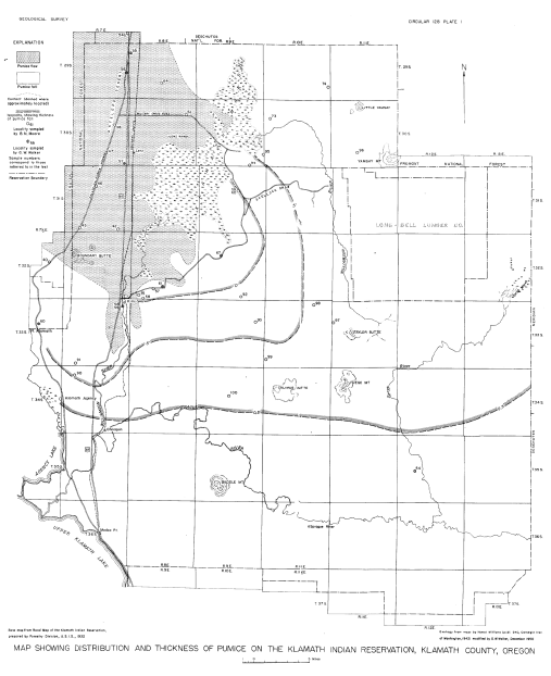 Pumice Deposits of the Klamath Indian Reservation, Klamath County, Oregon