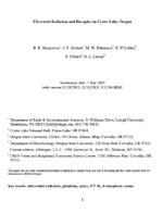 Ultraviolet Radiation and Bio-optics in Crater Lake, Oregon, Hargreaves, Girdner, Buktenica, Urbach and Larson, 2005