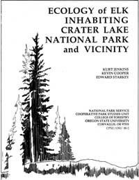 Ecology Of Elk Inhabiting  Crater Lake National Park And Vicinity 1985