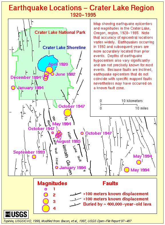 Earthquakes and Seismicity at Crater Lake National Park